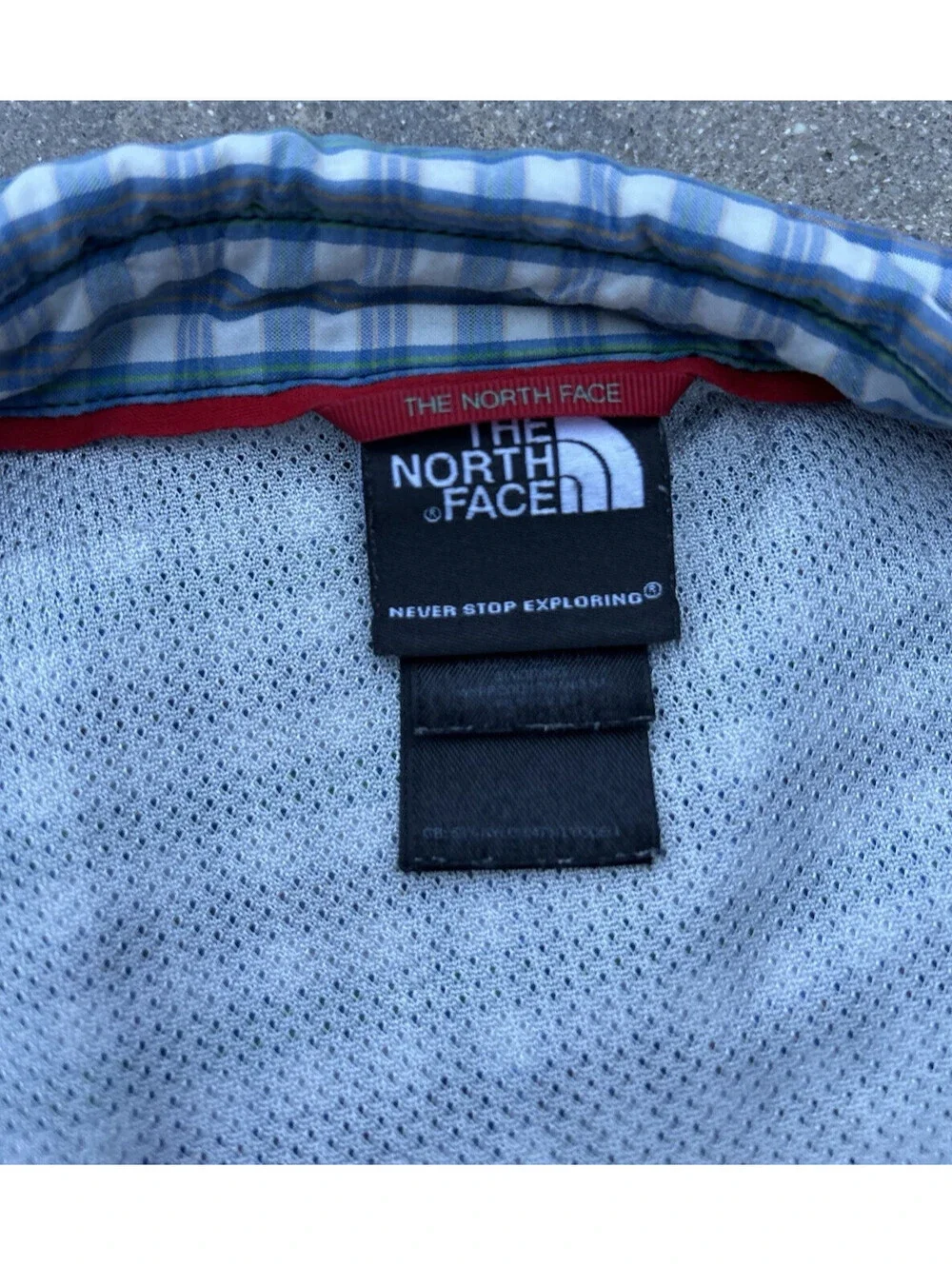 The North Face Men Plaid Short Sleeve Zipped Pocket Button-Up Shirt Blue Size XL
